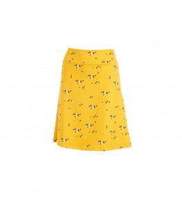 SKIRT LONG DOTS MUSTARD SWEATER COTTON - Froy & Find