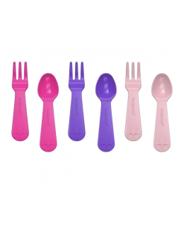 Fork+spoon sets pink - lunchpunch