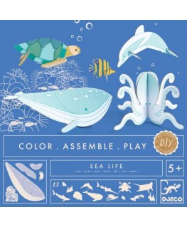 Color-assemble-play - Sea life - +5j - Djeco