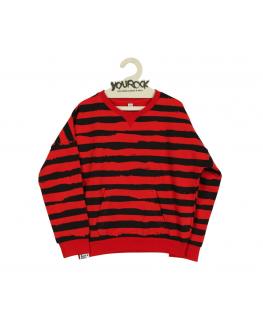 Sweater Red Stripes - Six Hugs & Rock’n Roll