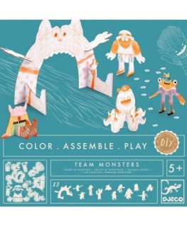 Color-assemble-play team monsters 5+ - Djeco