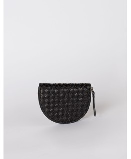 Laura Coin Purse - Black Woven Classic Leather - O My Bag