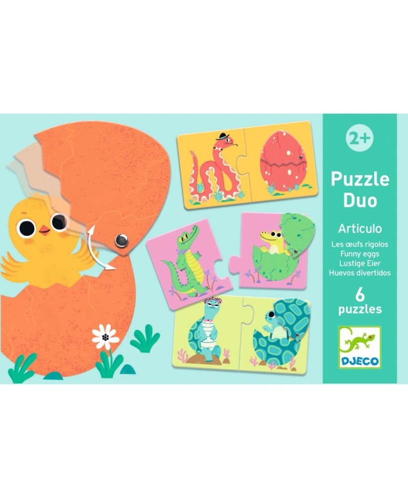 Puzzel duo grappige eieren - Djeco