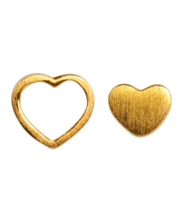 Family Love Earrings pair brushed Gold plated - Lulu Copenhagen