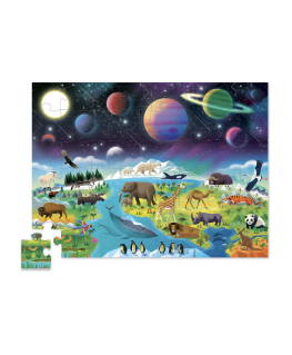 Above+below puzzel earth & space 48pcs - Crocodile creek