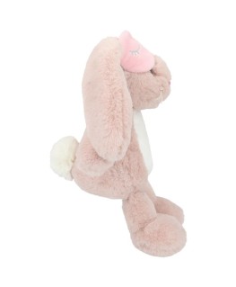 Knuffel konijn Nelly roze met slaapmasker, 21 cm - TOPmodel