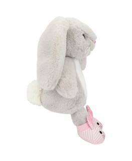 Knuffel konijn Nelly grijs met schoenen, 21 cm - TOPmodel