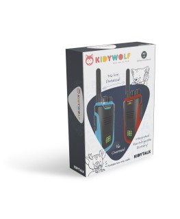 KIDYTALK paar blauw-rood walkietalkies - kidywolf