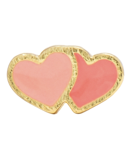 2 hearts gold plated - 1...
