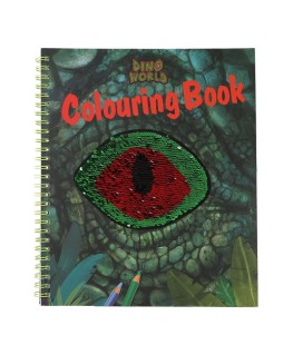 Kleurboek met pailletten - Dino world
