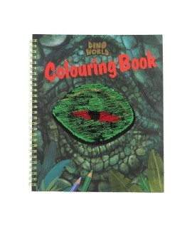 Kleurboek met pailletten - Dino World