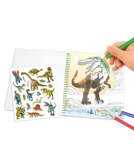 Kleurboek met pailletten - Dino world