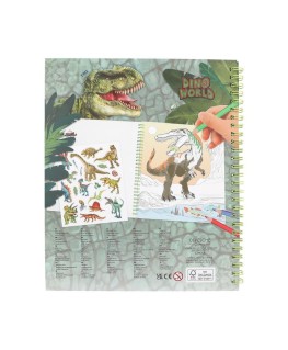 Kleurboek met pailletten - Dino World