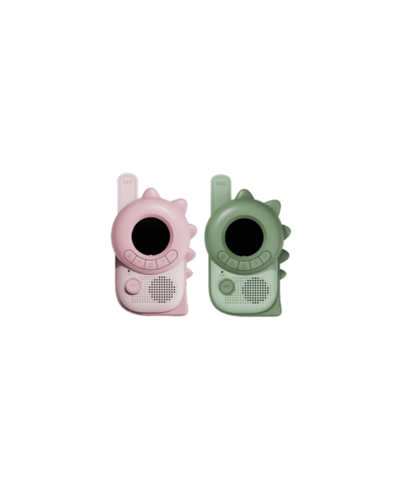 Walkie talkie set dino groen - roze - The Zoofamily