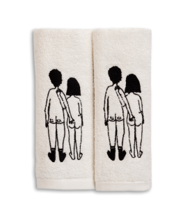 Guest towel - Naked couple back - set of 2 - Helen b