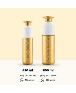 Drinkfles limited edition steel gold 490ml - Dopper