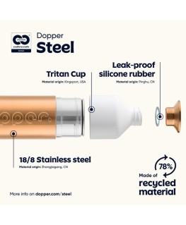 Drinkfles limited edition steel bronze 800ml - Dopper