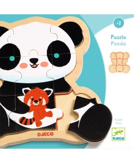 Puzzel panda - 9pcs - +2j - Djeco