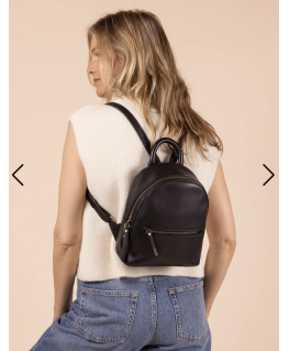 Ivy Mini Backpack Black soft grain leather - O My Bag