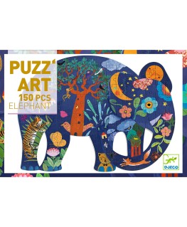 Puzzel puzz'art elephant 350pcs +7j - Djeco