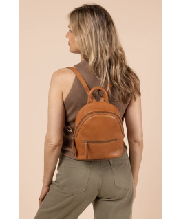 Ivy Mini Backpack Wild oak soft grain leather - O My Bag