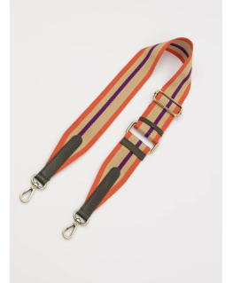 Striped Webbing Strap Orange Purple - O My Bag