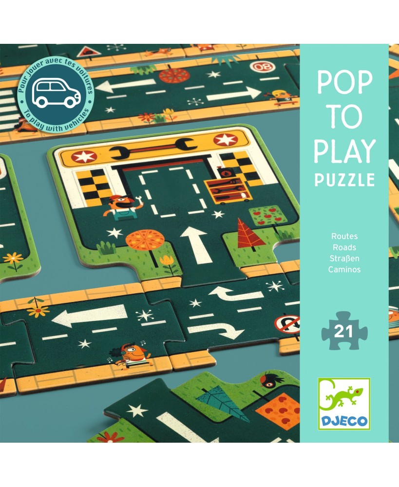 Pop to play puzzel - banen - Djeco