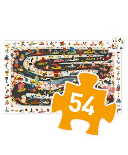 Puzzel observatie rally 54 pcs +4j - Djeco