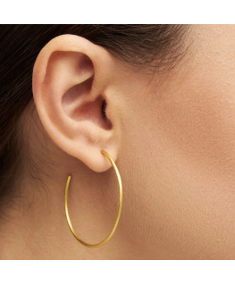 Non Hoops Large Pair / Gold Plated - Lulu Copenhagen