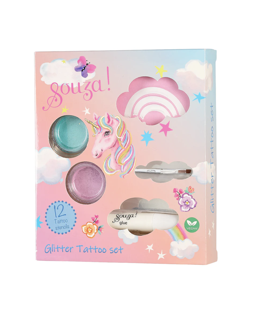 Glitter tattoo set Unicorn +6j - Souza!