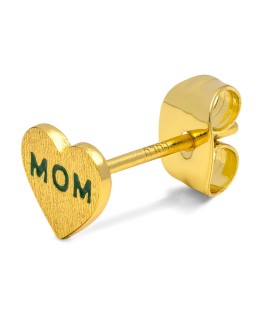 Heart Mom earring - 1 pcs - gold plated - LULU Copenhagen