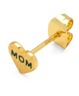 Heart Mom earring - 1 pcs - gold plated - LULU Copenhagen