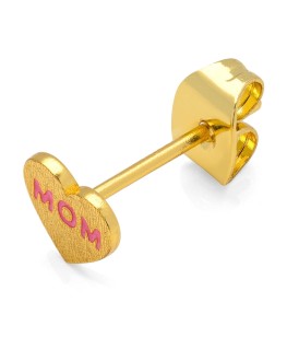 Heart Mom earring - 1 pcs - gold plated - LULU Copenhagen