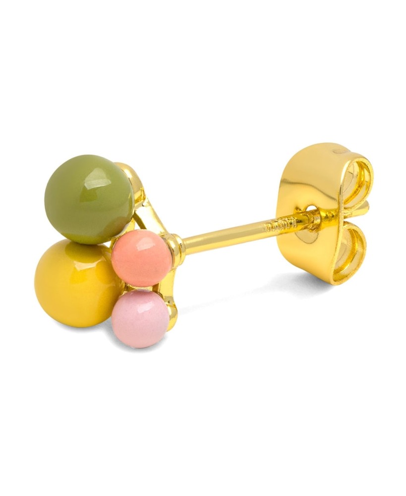 Bouquet Green Yellow earring - 1 pcs - LULU Copenhagen