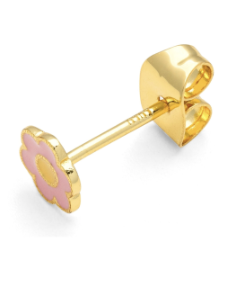 Anemone earring yellow & pink - 1 pcs - gold plated - LULU Copenhagen