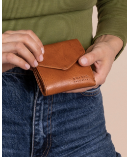 Georgies's Wallet Cognac Stromboli leather - O My Bag