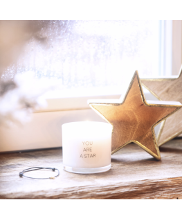 Geurkaars met wens - armband - you are a star - My Flame