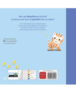 Geluidenboek Babydieren - Clavis