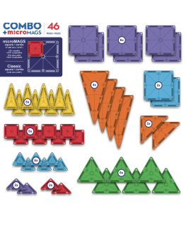 Combo + Micromags 46 stuks - Magna-Tiles