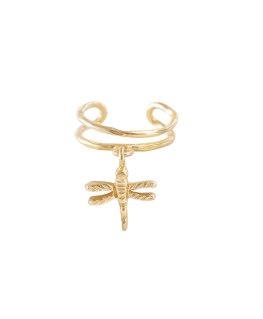 Symbool Ear cuff Libelle Verguld - A Beautiful Story