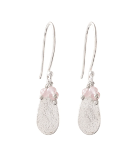 Intention Rose Quartz Silver Plated Earrings - A Beautiful Story