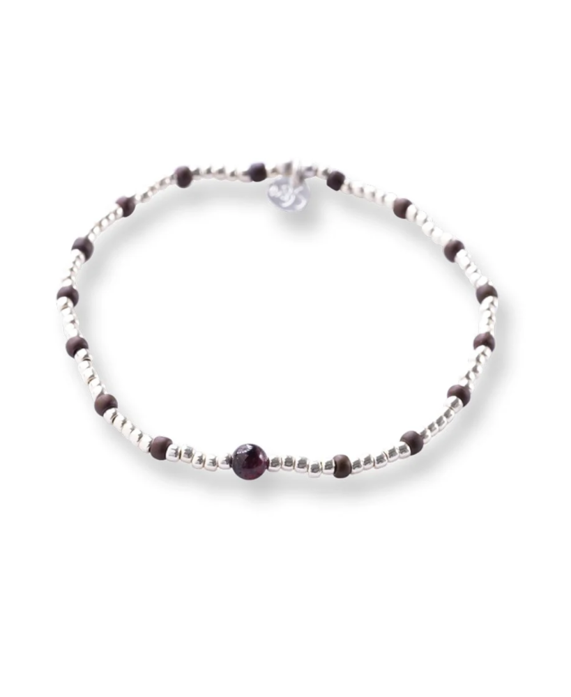 Clever Garnet Silver Colored Bracelet - A Beautiful Story