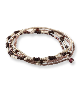 Intensity Garnet Silver Colored Bracelet - A Beautiful Story