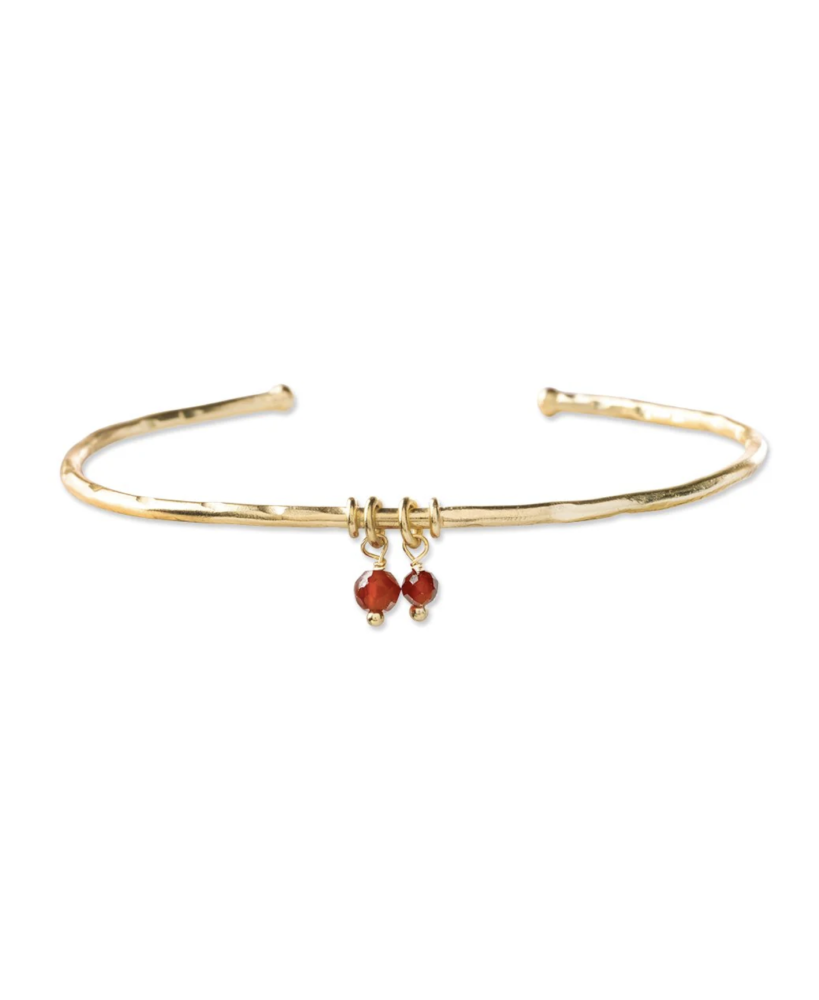 Gladness CarnelianGold Plated Bracelet - A Beautiful Story