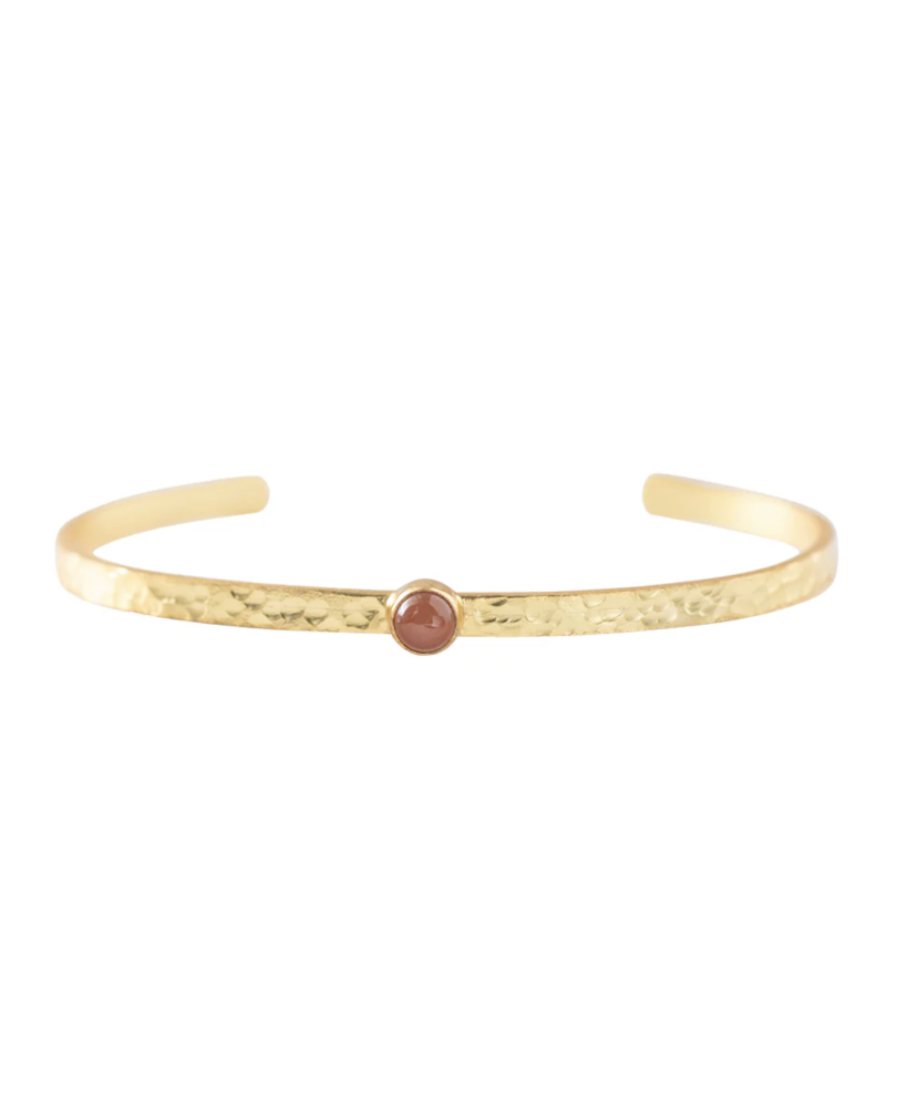 Sensitive Carnelian Gold Plated Bracelet - A Beautiful Story