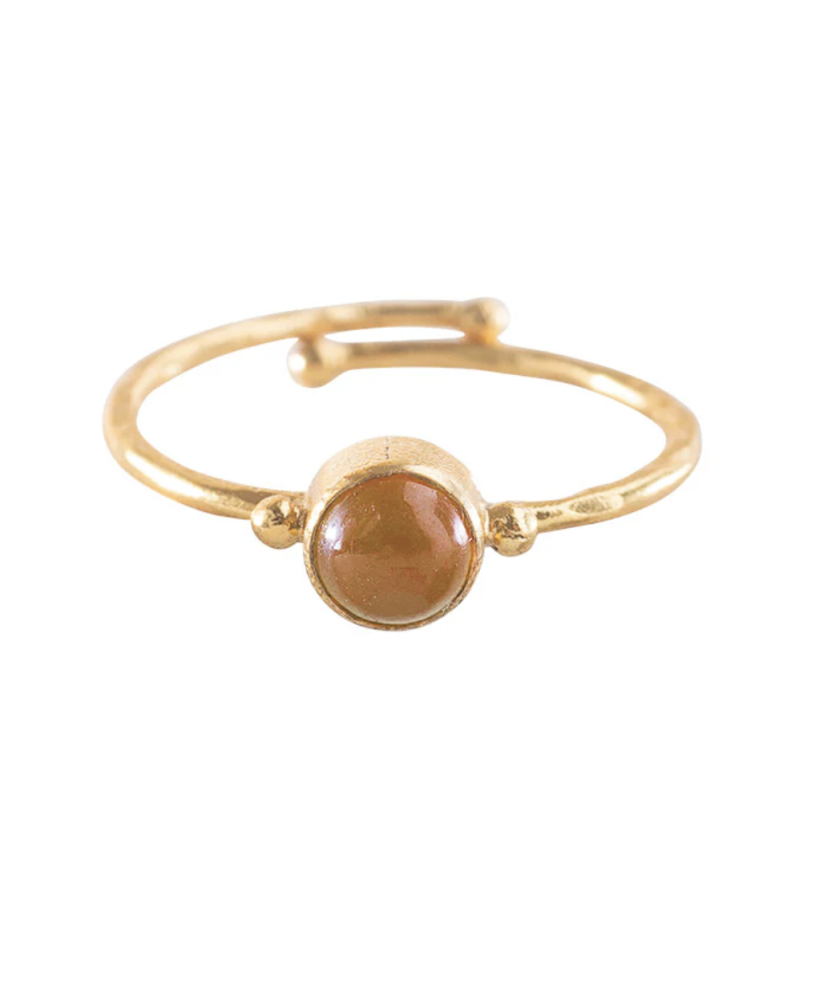 Faithful Carnelian Gold Plated Ring - A Beautiful Story