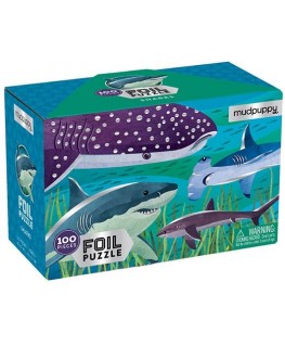 Foil puzzel Sharks 100 stukken - Mudpuppy